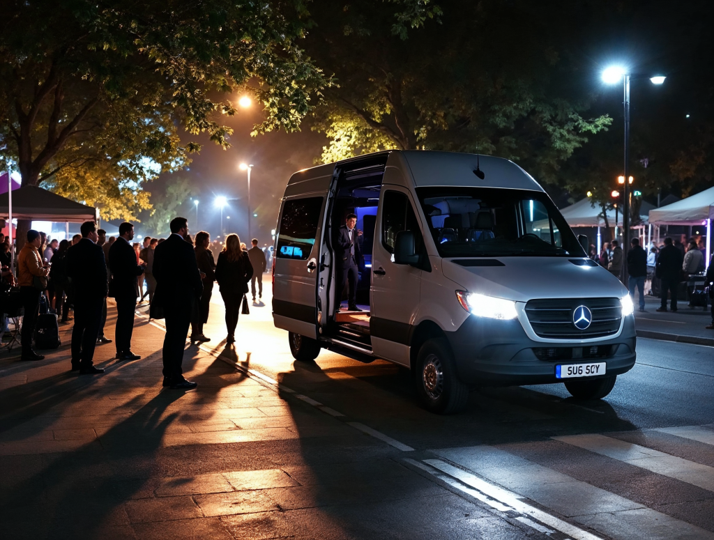 6C – Post-event pick-up calm and safe-Concerts, Shows, and Big Nights Out: Using a Sprinter Van as Your Group Shuttle