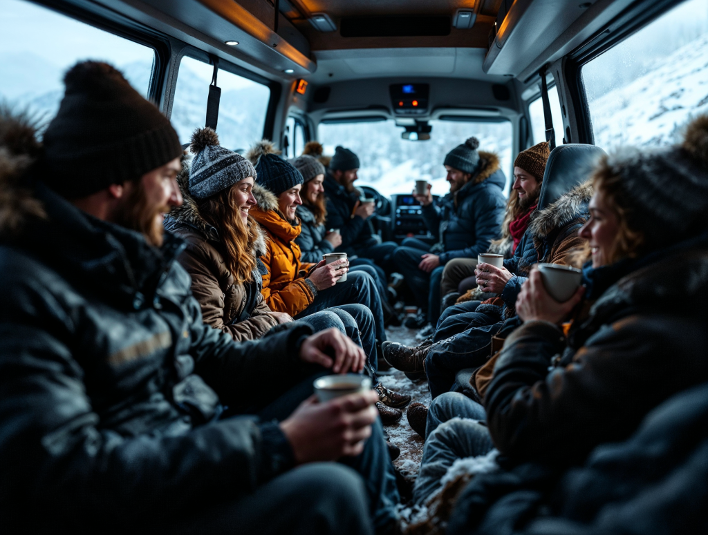 7C – Cozy interior after the slopes-Ski Resort Transfers in a Luxury Sprinter Van: What to Know Before You Book