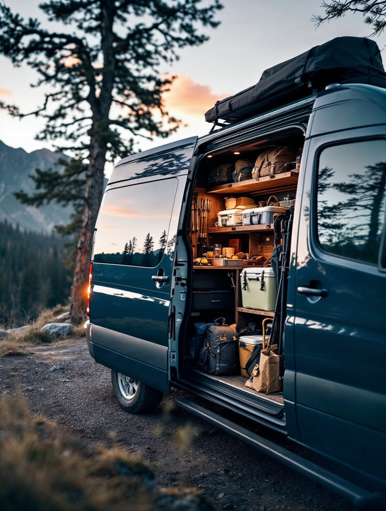 8B – Basecamp vibe at trailhead-National Park & Scenic Canyon Road Trips: Why a Chauffeured Sprinter Van Is the Best Basecamp